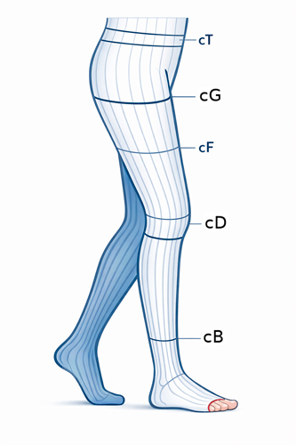 Как подобрать размер Sigvaris Тромбо-Х 401