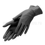 Cмотровые нитриловые перчатки Benovy Multicolor, черные