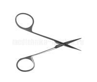 Н-42 Ножницы глазные тупоконечные вертикально-изогнутые, 113 мм