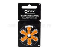 Батарейки №13 для слуховых аппаратов Widex (оранжевый цвет)