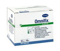 Пластырь Omnifix Elastic для сплошной фиксации раневых повязок из нетканого материала, 10см х 10м