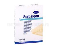 Повязка из волокон кальция-альгината SORBALGON (10x10 см), 9995957, 1 шт.