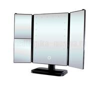 Настольное складное косметическое зеркало GESS uLike 1-3х с подсветкой