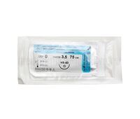 Монофил мононить полипропилен, синяя, USP 0, 75 см, игла HS-40