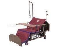 Кровать медицинская функциональная Med-Mos электрическая DB-11А спинки ЛДСП с туалетным устройством, боковым переворачиванием, и функцией «кардиокресло»