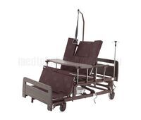 Кровать медицинская функциональная Med-Mos механическая Е-45A спинки ЛДСП с туалетным устройством, боковым переворачиванием, и функцией «кардиокресло»