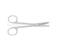 Н-71 Ножницы тупоконечные, вертикально-изогнутые, 140 мм