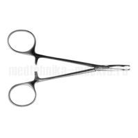 3-118 Зажим к/о 1х2 зубный, изогнутый, зубчатый, 125 мм