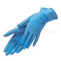 Смотровые нитриловые перчатки Benovy Multicolor, голубые