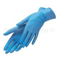 Смотровые нитриловые перчатки Benovy Multicolor, голубые