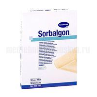 Повязка из волокон кальция-альгината SORBALGON (10x10 см), 9995957, 1 шт.