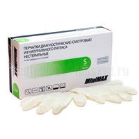 Смотровые латексные перчатки MiniMax, опудренные