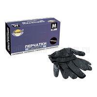 Нитриловые перчатки Aviora, неопудренные, черные, 50 пар