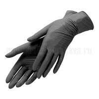 Перчатки RUKIS, нитровинил, цвет черный, 50 пар