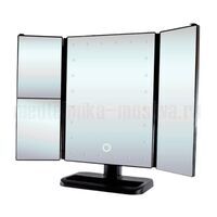 Настольное складное косметическое зеркало GESS uLike 1-3х с подсветкой