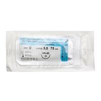 Монофил мононить полипропилен, синяя, USP 0, 75 см, игла HS-40