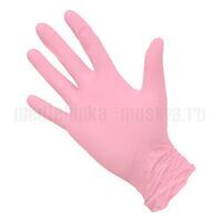 Нитриловые перчатки Aviora, неопудренные, розовые, 50 пар