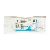 Пролен синий М1.5 (4/0) 90 см две колющие иглы RB-1, арт. W8557