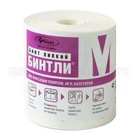 Бинт липкий Бинтли-М в рулоне 5 см х 10 м, мягкий