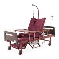 Кровать медицинская функциональная Med-Mos механическая YG-5 спинки ЛДСП с туалетным устройством, боковым переворачиванием и функцией «кардиокресло»