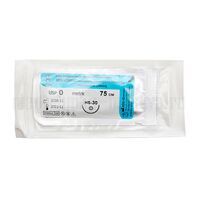 Монофил мононить полипропилен, синяя, USP 0, 75 см, игла HS-30