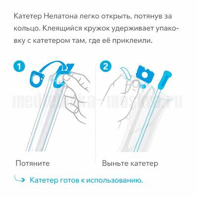 Катетер Нелатона Coloplast SpeediCath лубрицированный, мужской