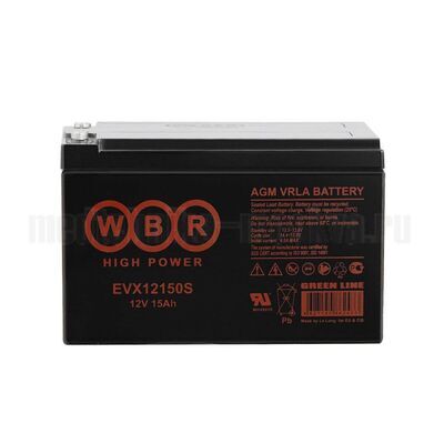 Аккумулятор WBR EVX12150S (12v 15Ah) для колясок Pulse 110 модели 2026 года 1