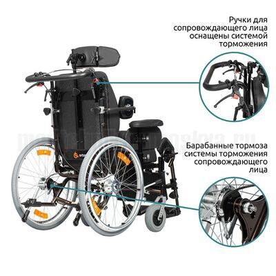 Кресло-коляска инвалидная Ortonica Comfort 600 механическая
