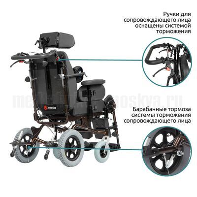 Кресло-коляска для инвалидов Ortonica Luxe 200 вид сбоку