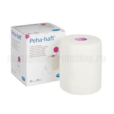 Бинт самофиксирующийся Peha-Haft белый 20 м х 10 см 1шт. 932449