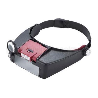 Лупа налобная Kromatech MG81007-A 1.5/3.0/8.5/10.0x с подсветкой (2 LED)