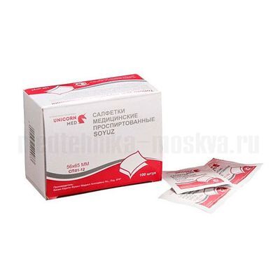 Спиртовые салфетки Unicorn Med 56х65 мм
