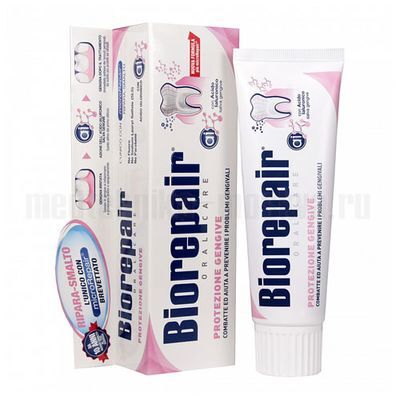 Зубная паста Biorepair Oral Care Protezione Gengive Защита десен, 75 мл