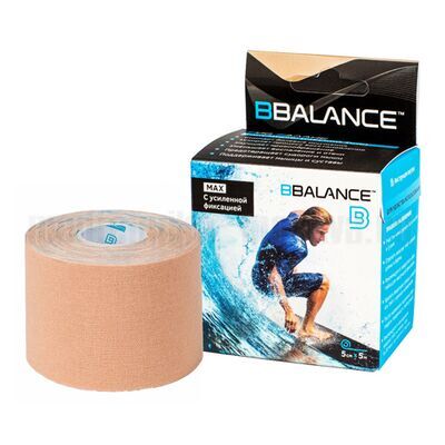 Кинезио тейп BBTape MAX 5см х 5м, бежевый