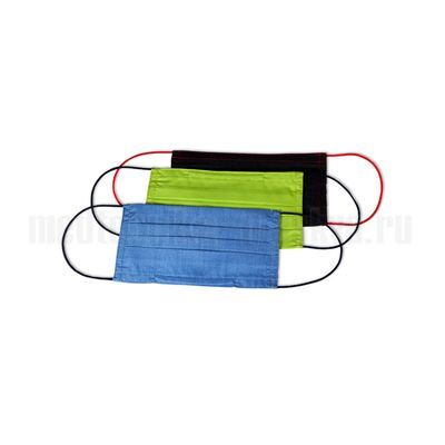 Маска гигиеническая многоразовая черная/лимон (бязь)