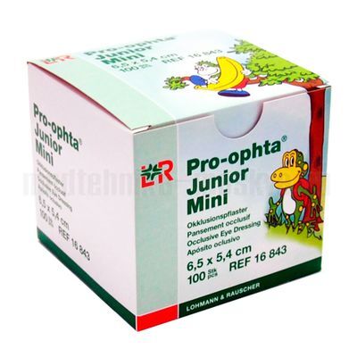 Пластырь для глаз (окклюдер) Про-Офта Джуниор Mini 6,5х5,4 см 100 шт.