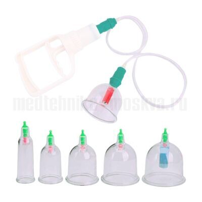 Вакуумные массажные банки с магнитами (JK-11), 6 штук