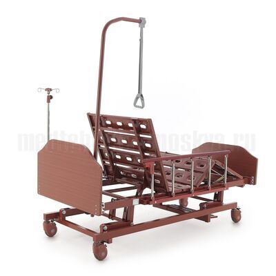 Кровать медицинская функциональная Med-Mos механическая Е-31 спинки ЛДСП, вид сзади