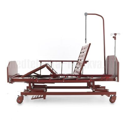 Кровать медицинская функциональная Med-Mos механическая Е-31 спинки ЛДСП, вид сбоку