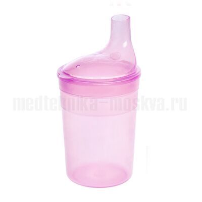Поильник BESIDE с крышкой-носиком 200 мл, розовый, арт.27316